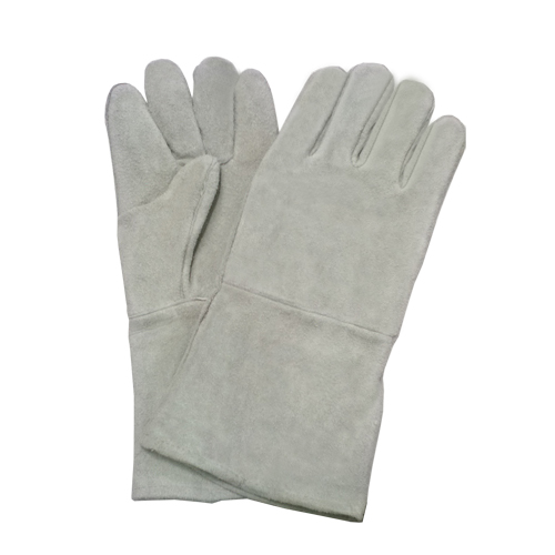 Краги спилковые серые