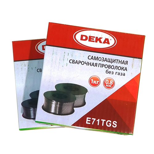 Проволока порошковая самозащитная E71T-GS ф 0,8 мм (1 кг) Deka
